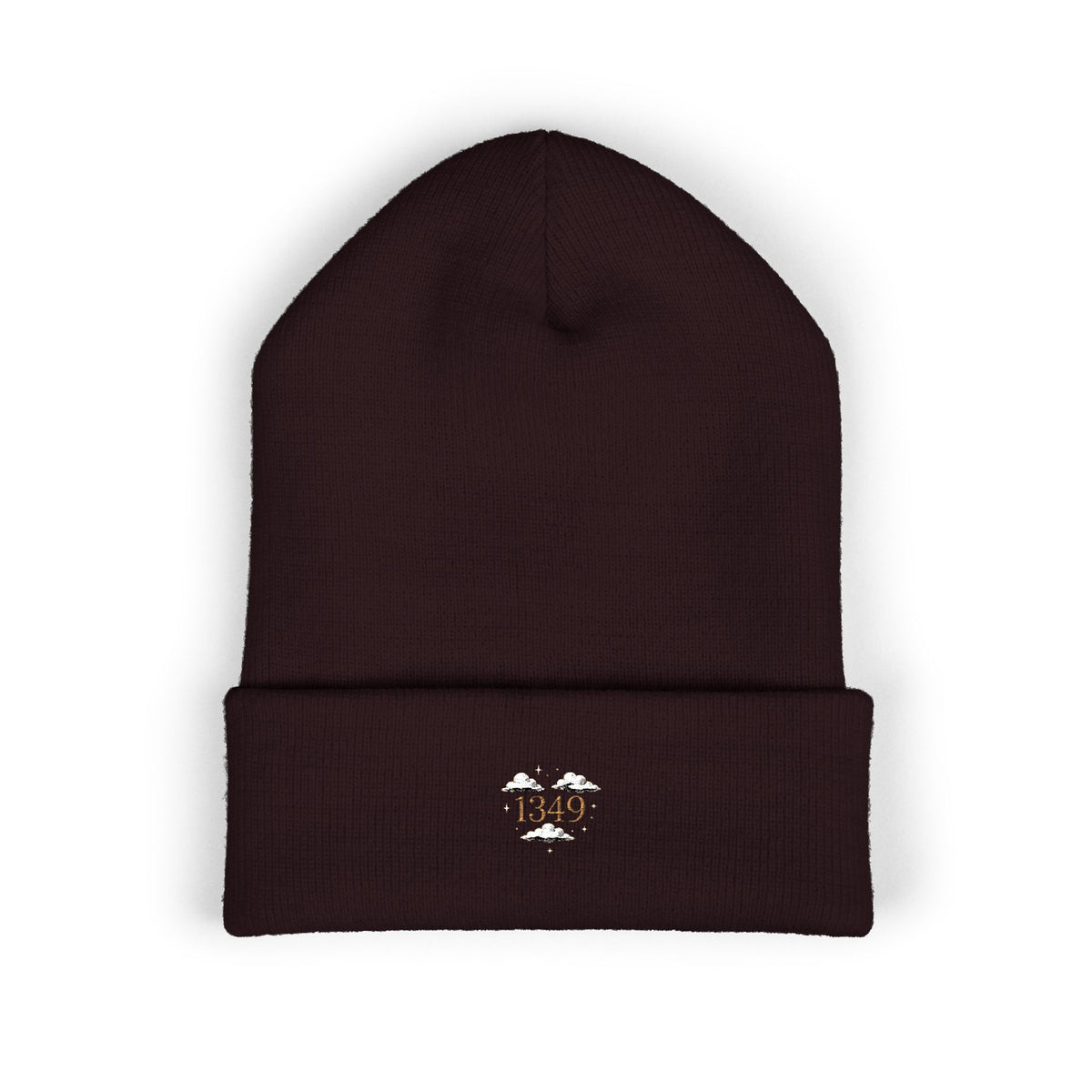 Tiny Floral Skull Embroidered Beanie | Cuffed Beanie