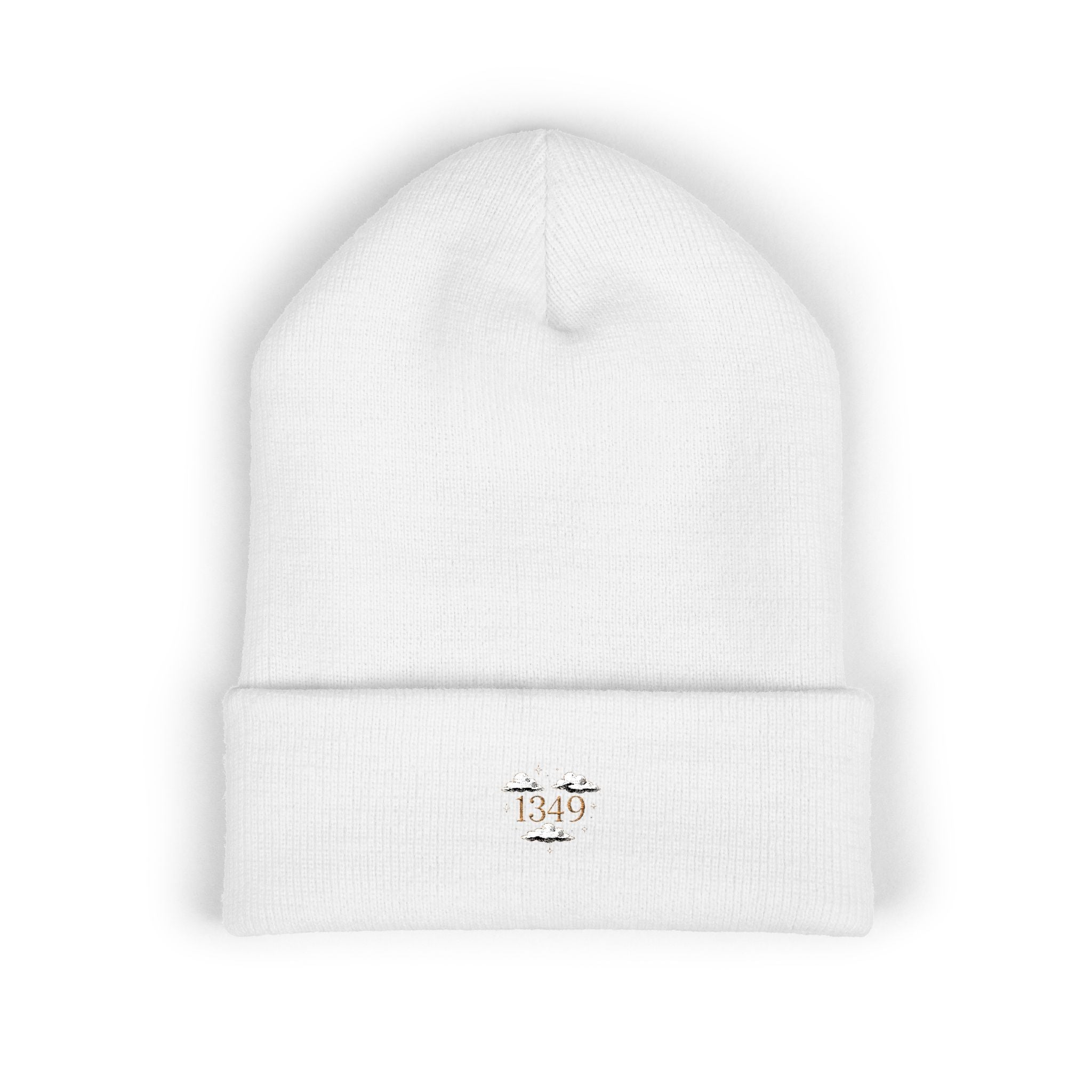 Tiny Floral Skull Embroidered Beanie | Cuffed Beanie