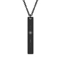 Soundwave Engraved Bar Necklace, Vertical Bar Pendant | Custom Engraving