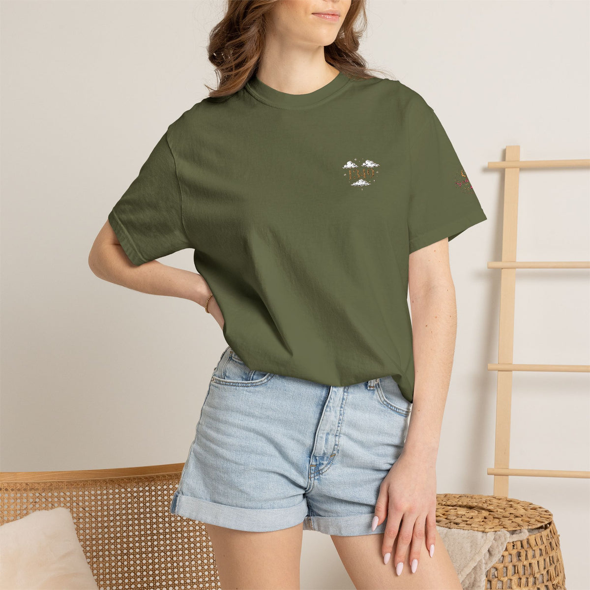 T-Shirt — Minimal Floral Heart Logo Tee