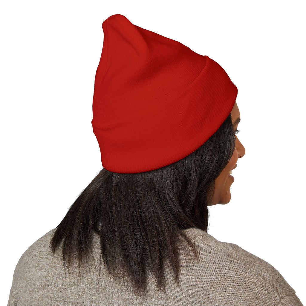 Tiny Floral Skull Embroidered Beanie | Cuffed Beanie