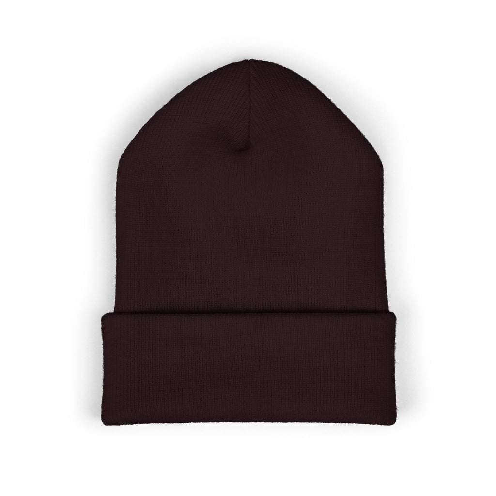 Tiny Floral Skull Embroidered Beanie | Cuffed Beanie