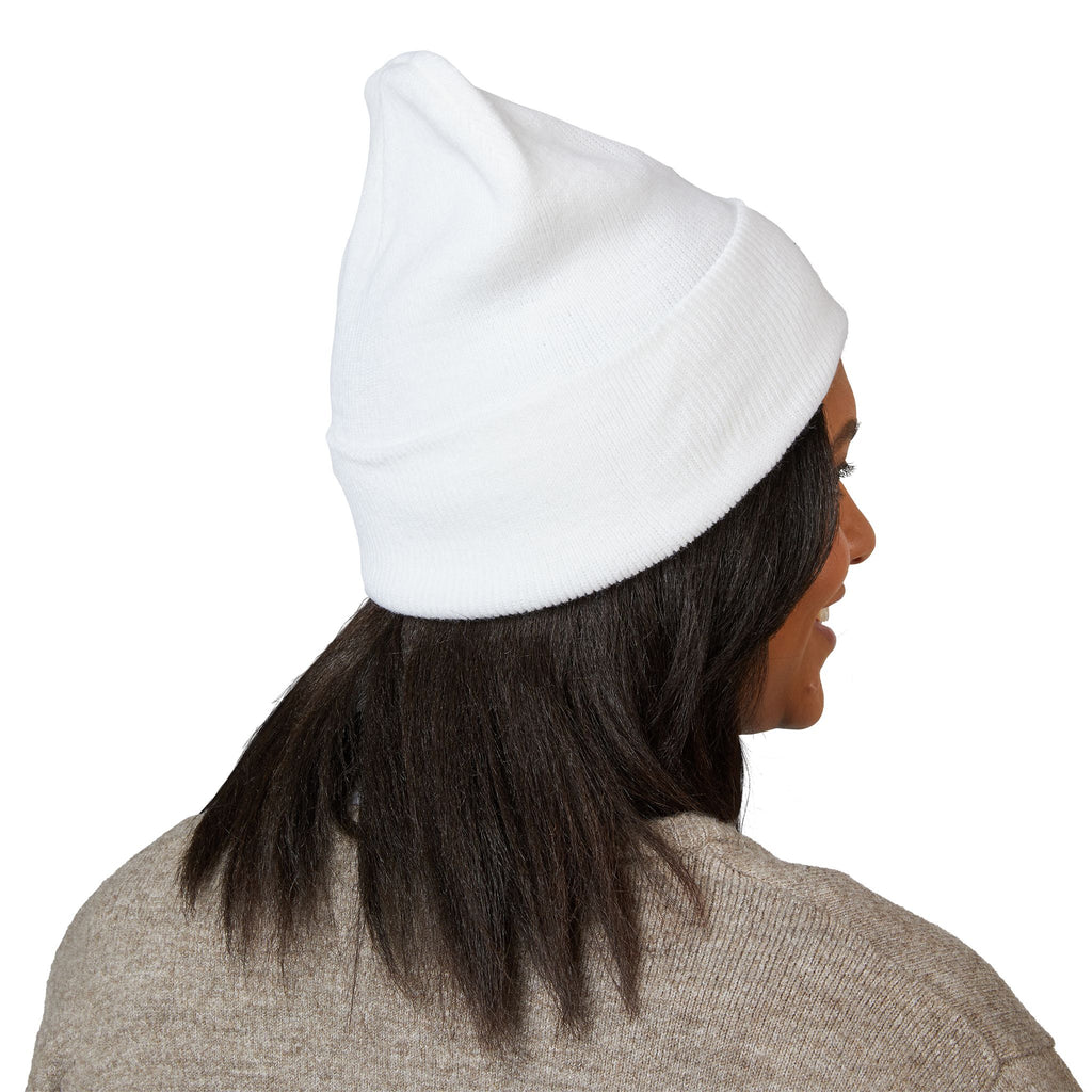 Tiny Floral Skull Embroidered Beanie | Cuffed Beanie