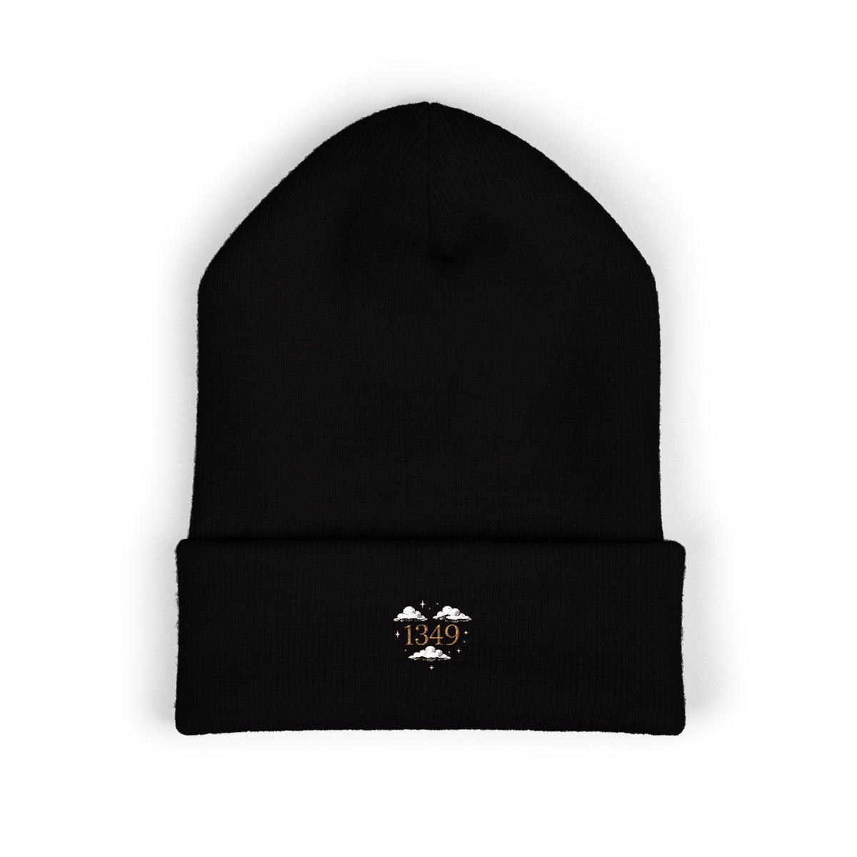 Tiny Floral Skull Embroidered Beanie | Cuffed Beanie