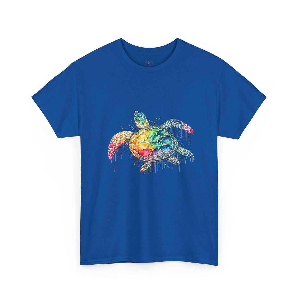 Sea Turtle Rainbow Drip T-Shirt — Colorful Ocean Wildlife Tee