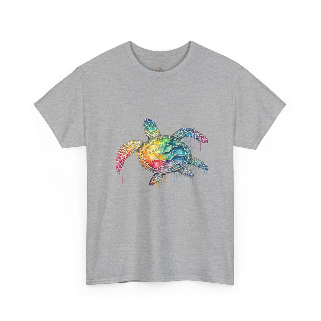 Sea Turtle Rainbow Drip T-Shirt — Colorful Ocean Wildlife Tee