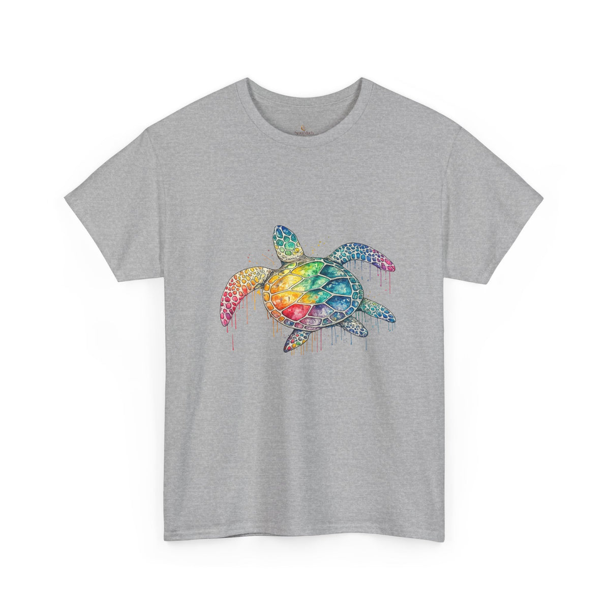 Sea Turtle Rainbow Drip T-Shirt — Colorful Ocean Wildlife Tee
