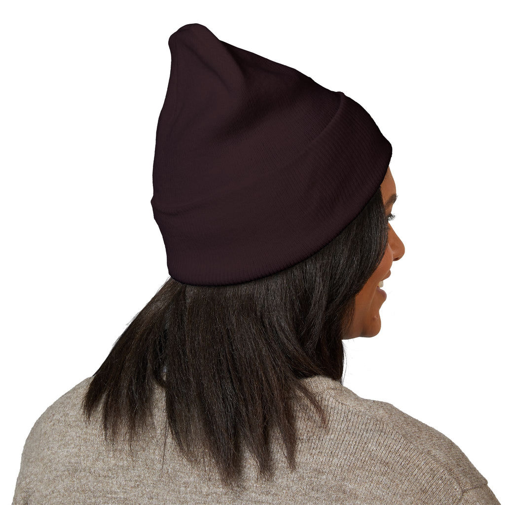 Tiny Floral Skull Embroidered Beanie | Cuffed Beanie