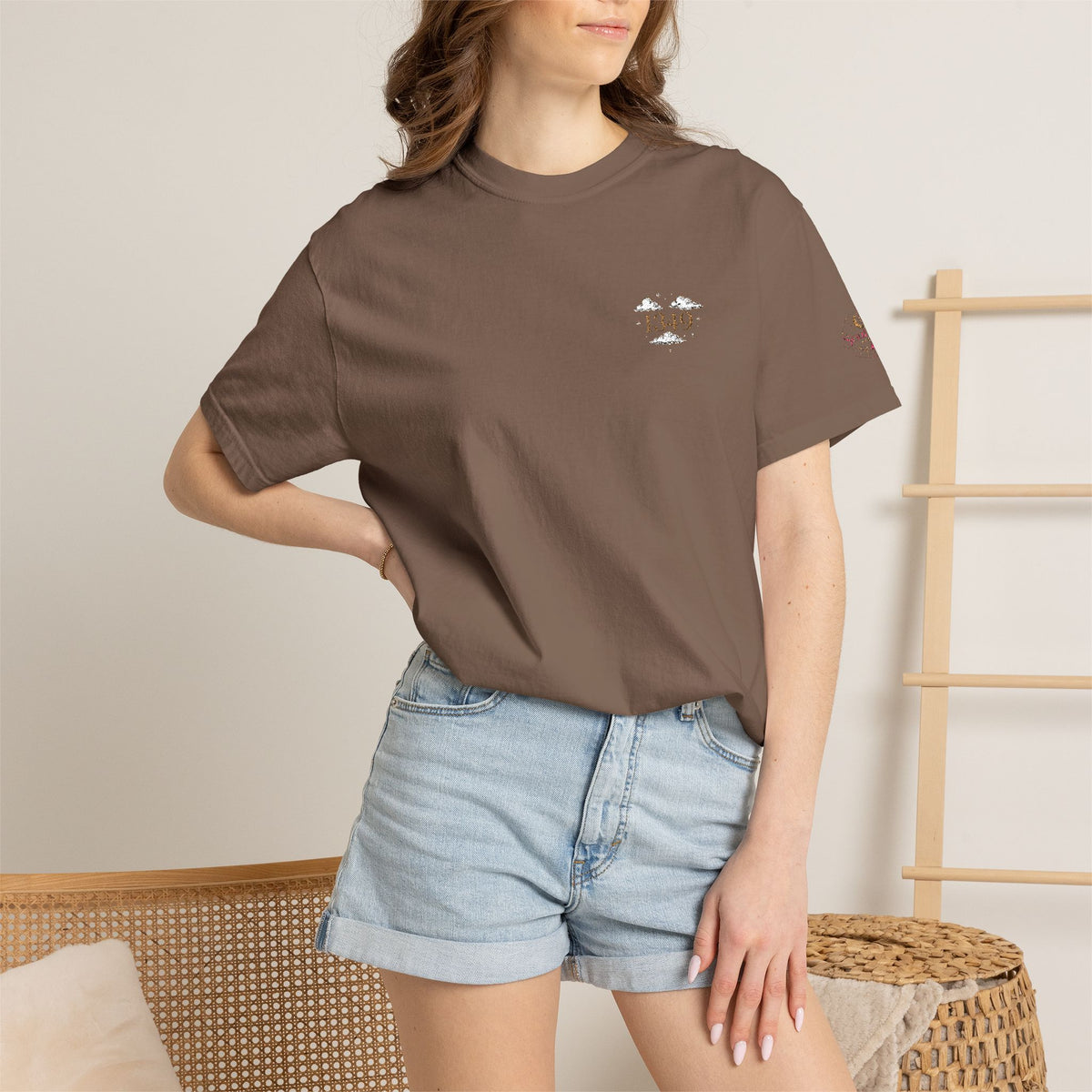 T-Shirt — Minimal Floral Heart Logo Tee