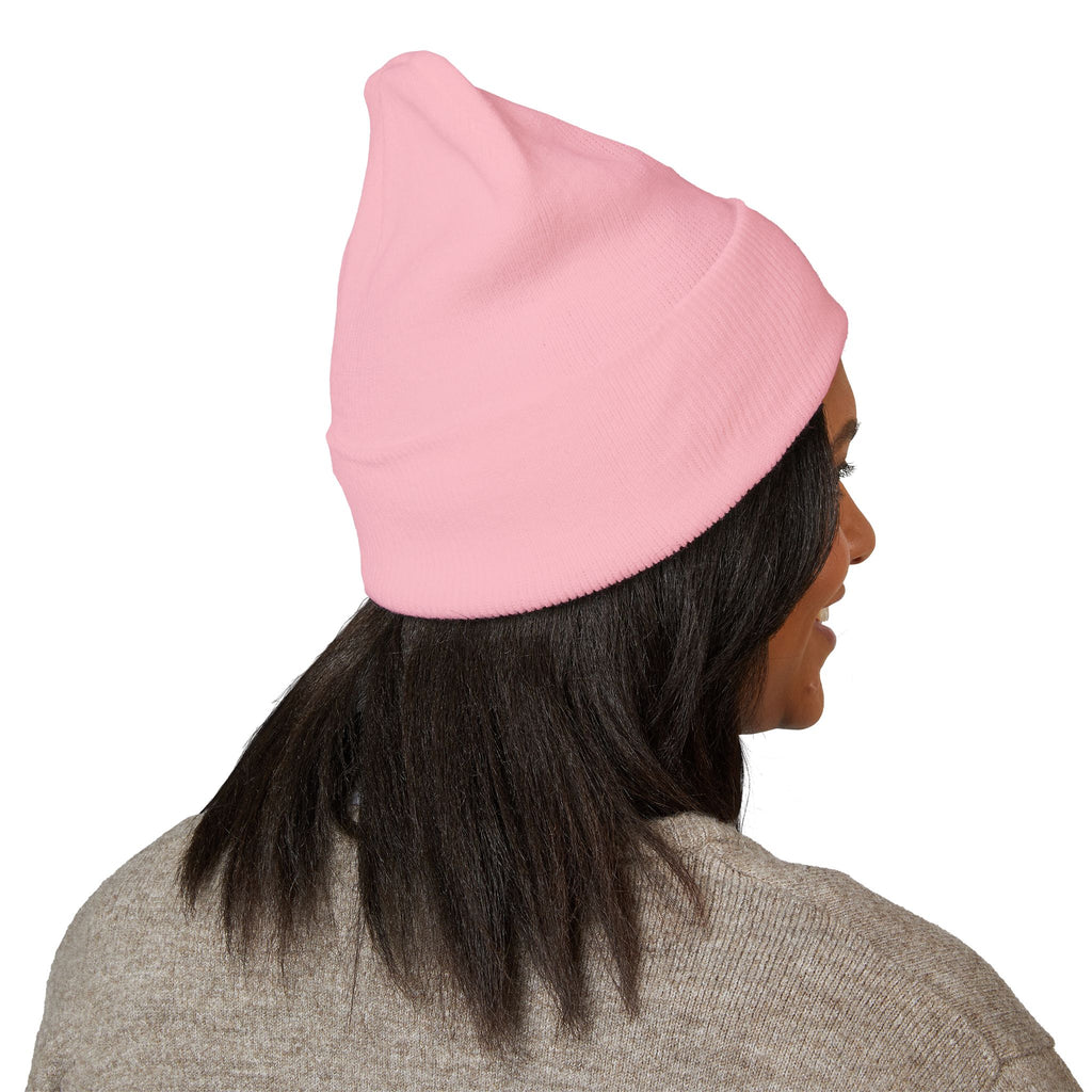 Tiny Floral Skull Embroidered Beanie | Cuffed Beanie