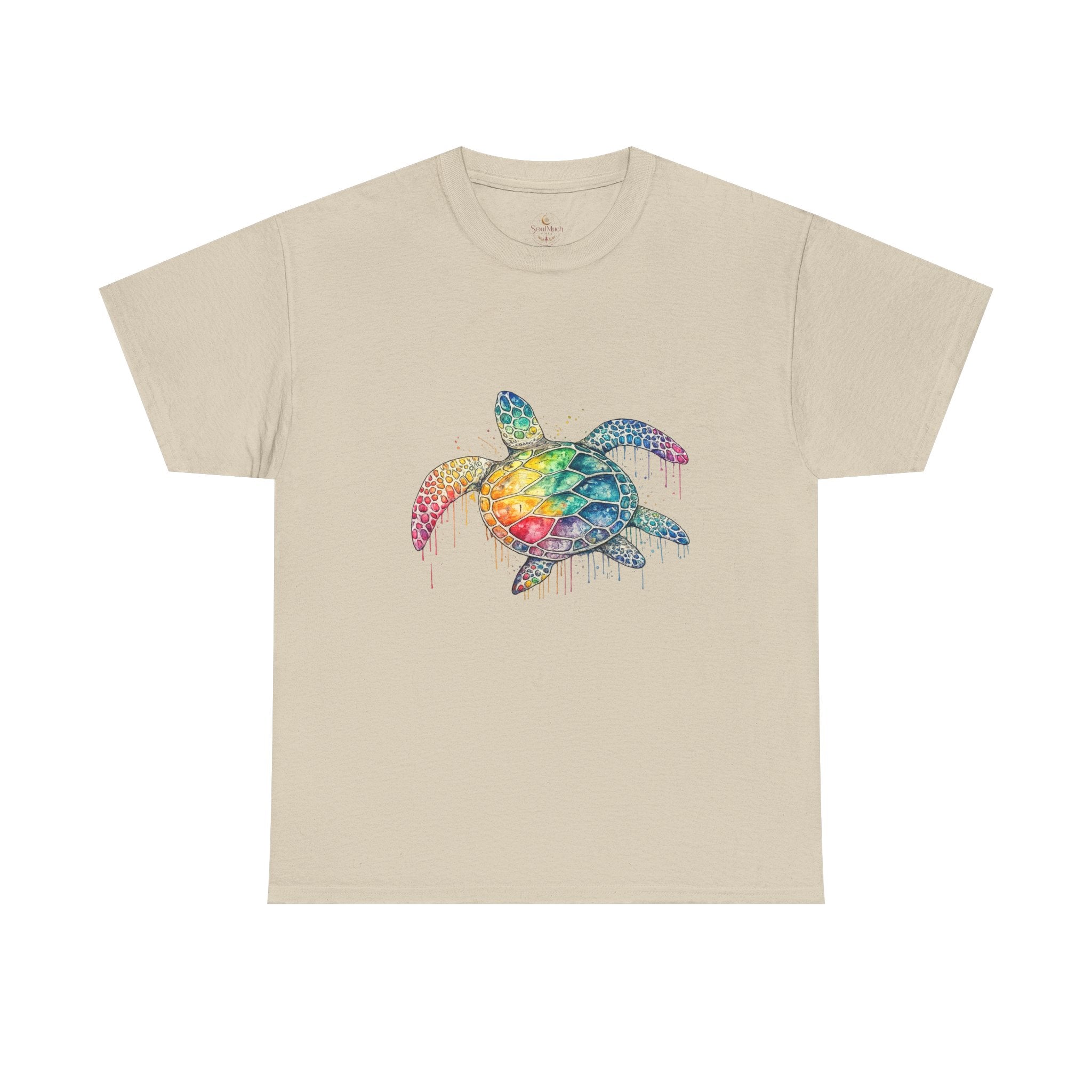 Sea Turtle Rainbow Drip T-Shirt — Colorful Ocean Wildlife Tee
