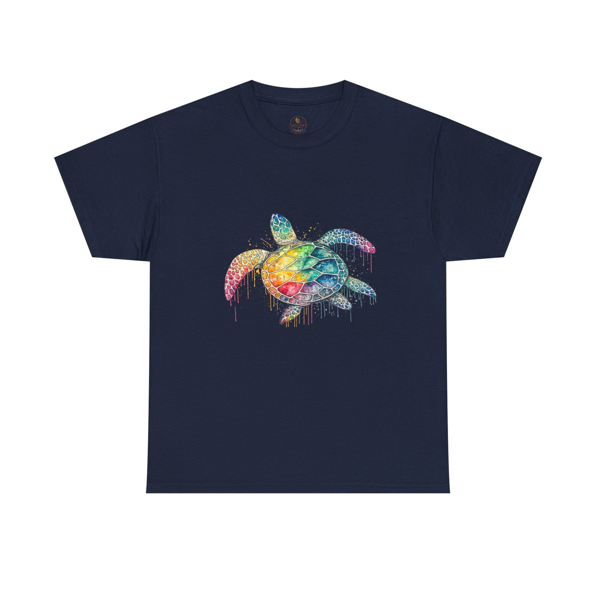 Sea Turtle Rainbow Drip T-Shirt — Colorful Ocean Wildlife Tee