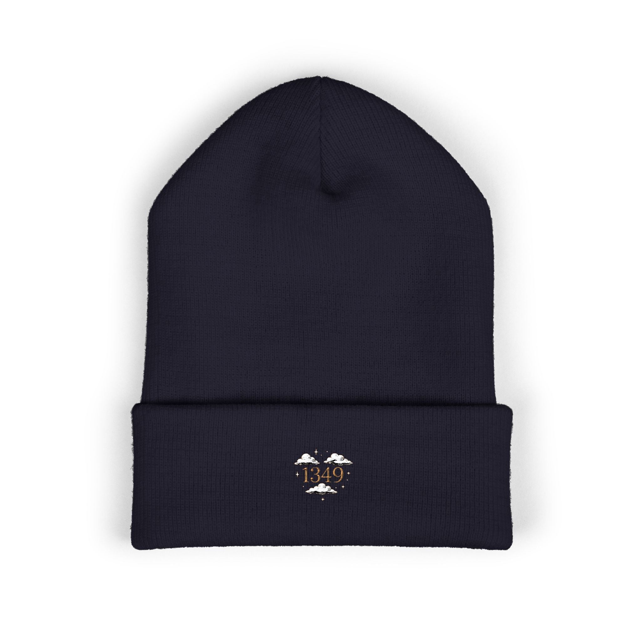 Tiny Floral Skull Embroidered Beanie | Cuffed Beanie