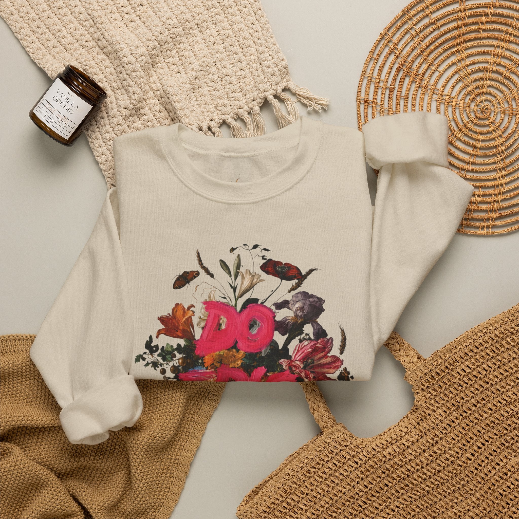 Do the Shit floral collage Sweatshirt | Graphic Crewneck