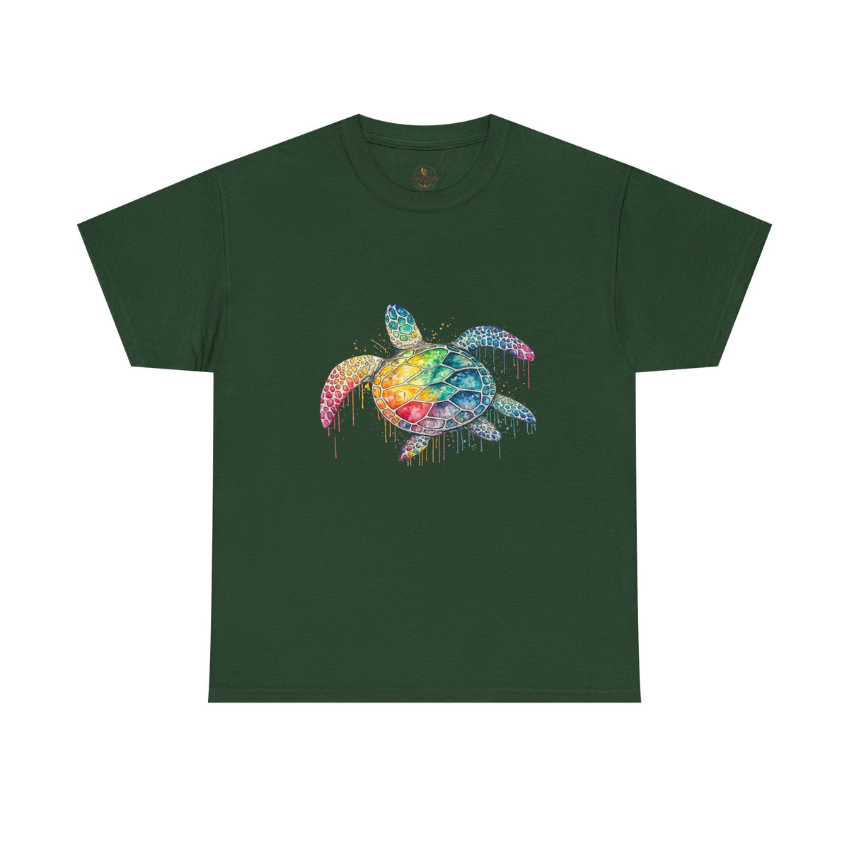 Sea Turtle Rainbow Drip T-Shirt — Colorful Ocean Wildlife Tee