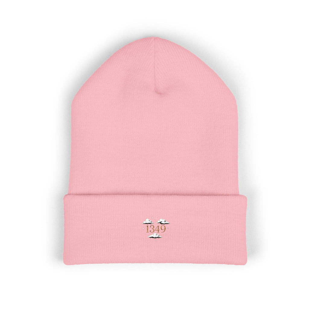 Tiny Floral Skull Embroidered Beanie | Cuffed Beanie