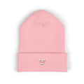 Tiny Floral Skull Embroidered Beanie | Cuffed Beanie