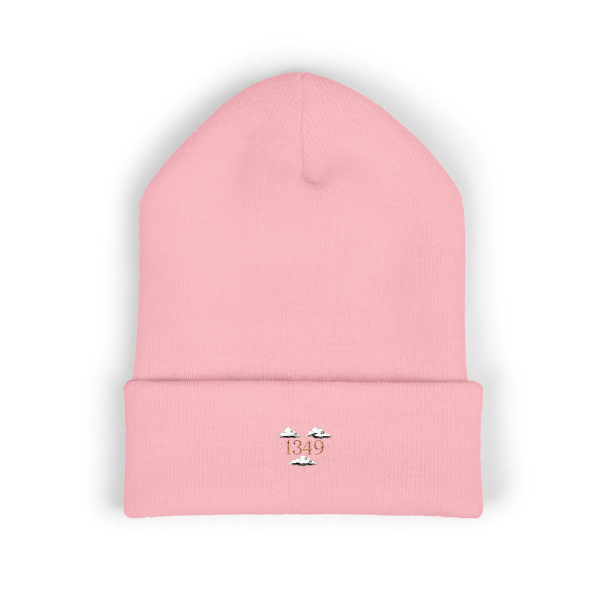 Tiny Floral Skull Embroidered Beanie | Cuffed Beanie
