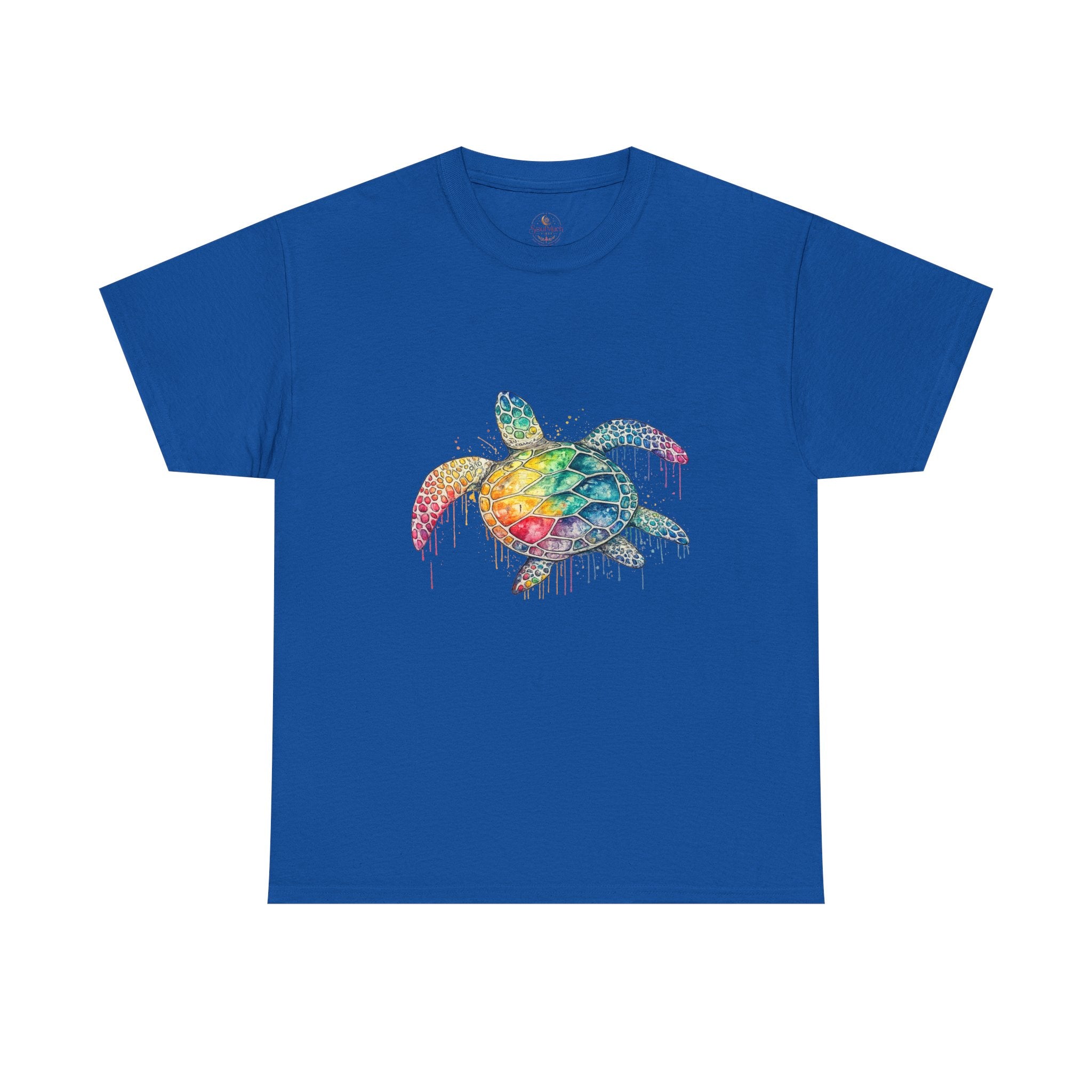 Sea Turtle Rainbow Drip T-Shirt — Colorful Ocean Wildlife Tee