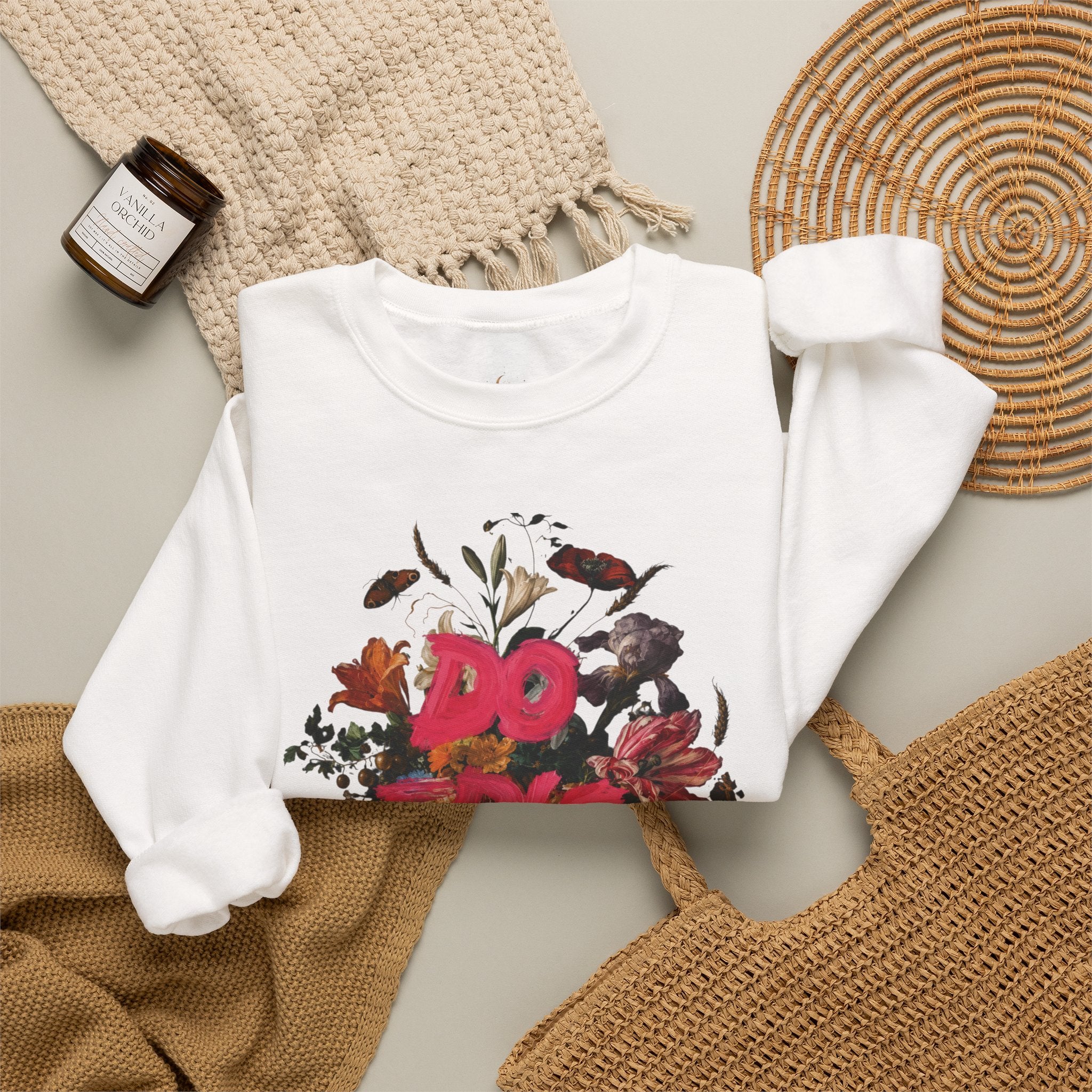 Do the Shit floral collage Sweatshirt | Graphic Crewneck