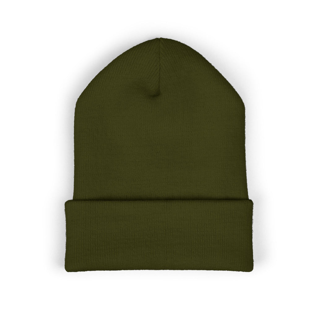 Tiny Floral Skull Embroidered Beanie | Cuffed Beanie