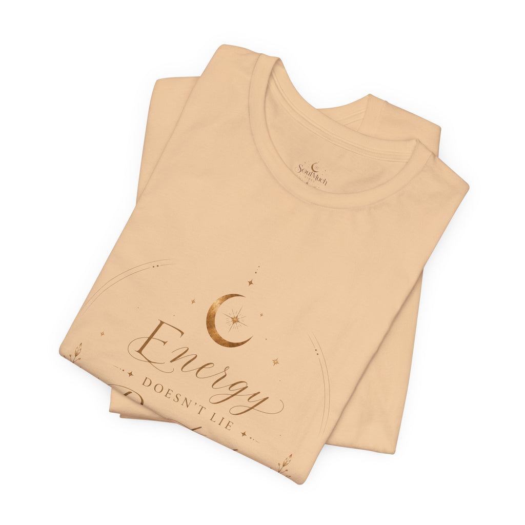 Energy Protected tee | Crescent Moon, Floral Laurel, Minimal Celestial Design
