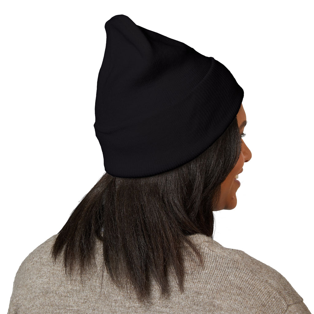 Tiny Floral Skull Embroidered Beanie | Cuffed Beanie