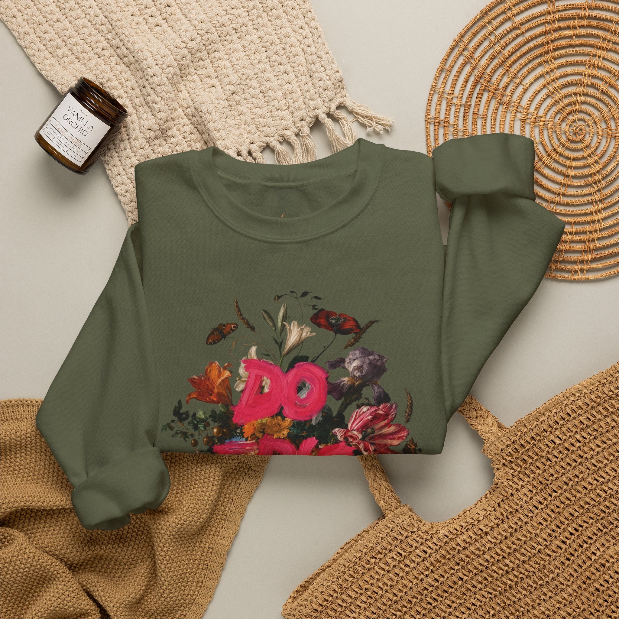 Do the Shit floral collage Sweatshirt | Graphic Crewneck