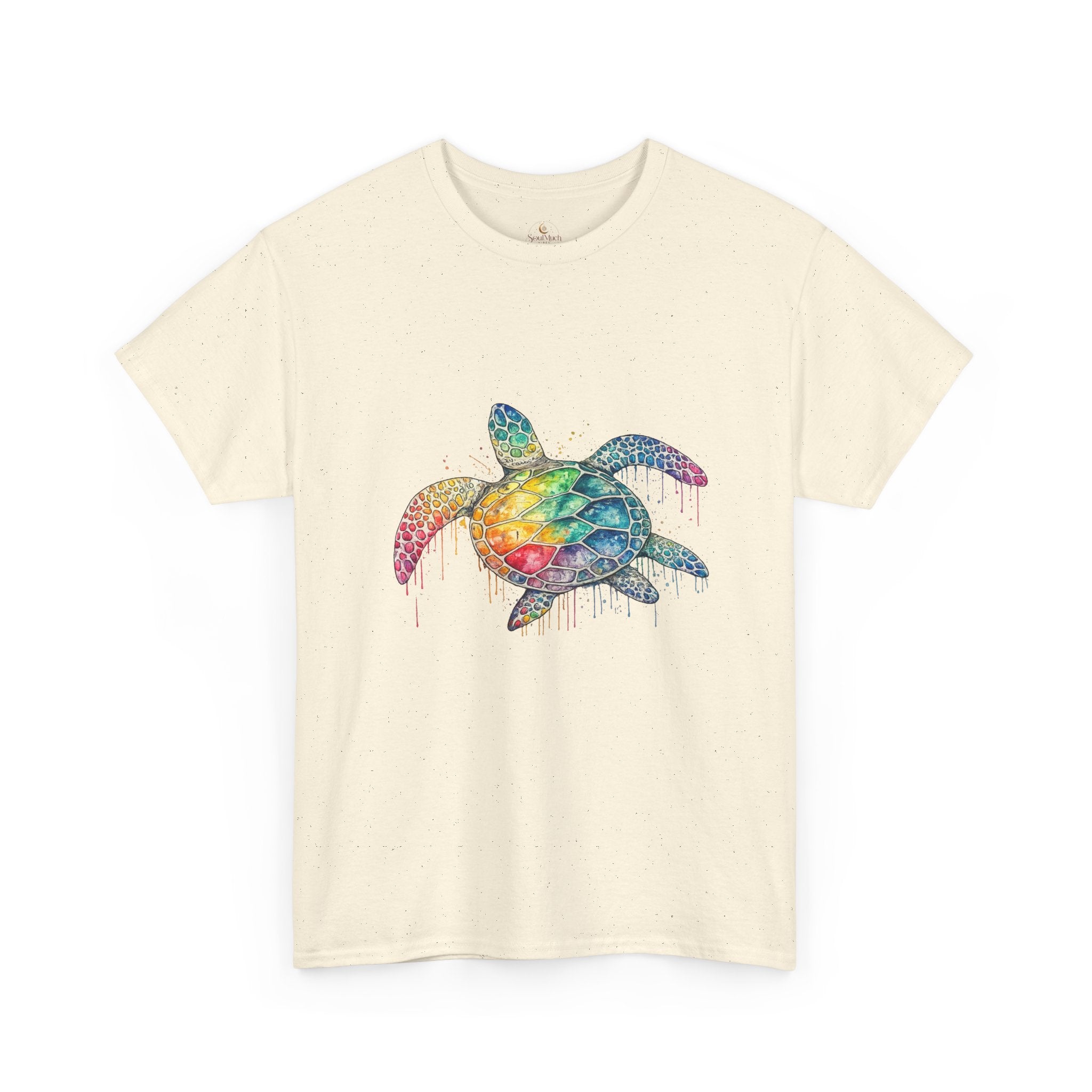 Sea Turtle Rainbow Drip T-Shirt — Colorful Ocean Wildlife Tee