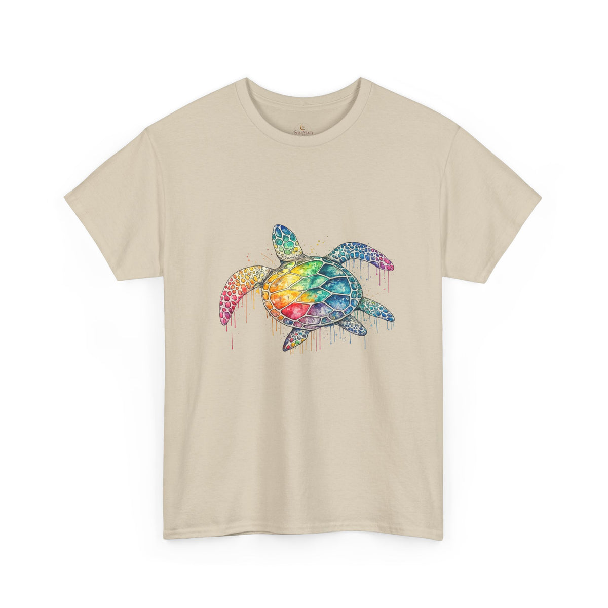 Sea Turtle Rainbow Drip T-Shirt — Colorful Ocean Wildlife Tee
